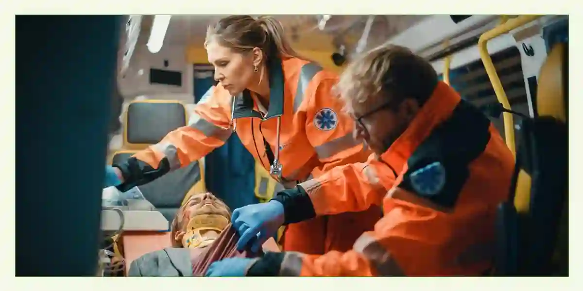 Texas Paramedics and EMTs treating a patient